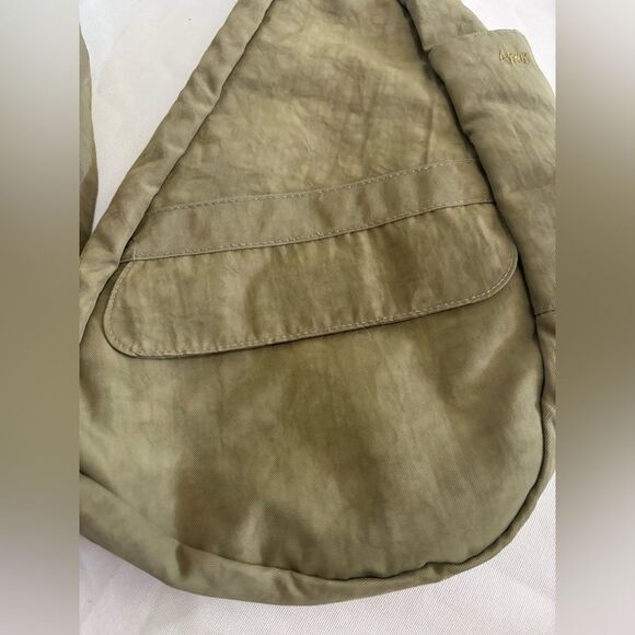 AmeriBag Healthy Back Bag | Distressed Nylon Sling | Olive Green | Small main image 9